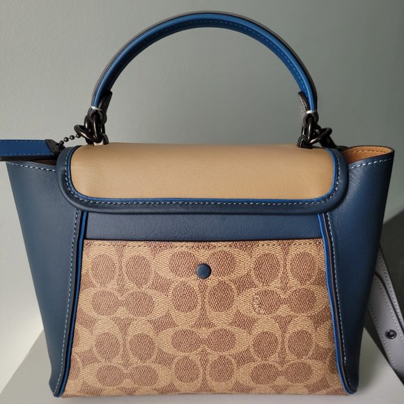 (SOLD) $399 *NEW* COACH Courier Carryall 23 In Colorblock - Picture 3 of 15